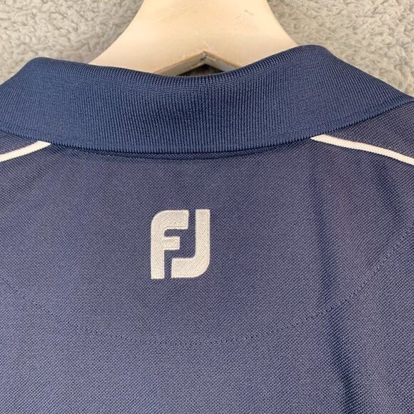 FootJoy Shirt Men Extra Large Blue White Golf Polo Golfer Preppy Casual Rugby FJ - Picture 6 of 11